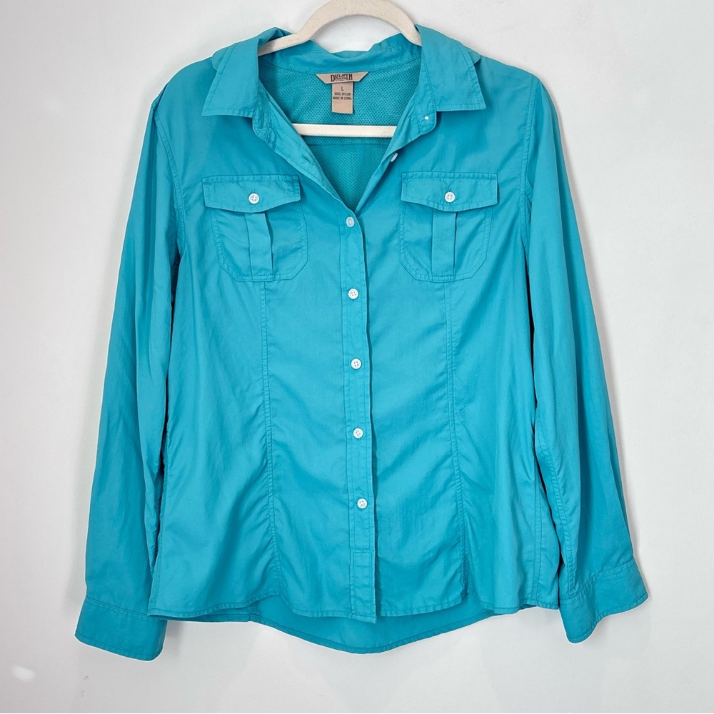 Duluth Women's 100% Nylon Shirt Size Large - Hiking Outdoor Active Fishing H11